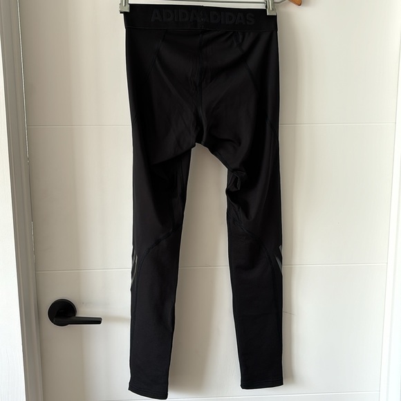 Adidas Womens Size M Alphaskin Climalite Crop Leggings Black - Picture 8 of 8
